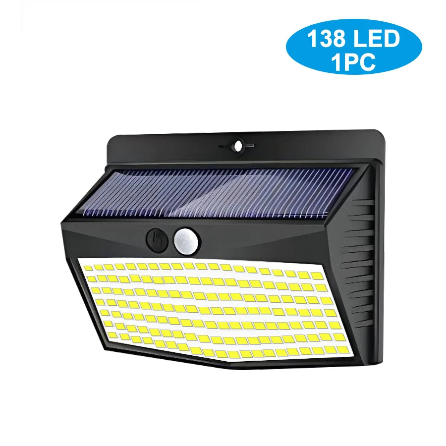138 LED Solar Wall Lights with Motion Sensor - Smarsty