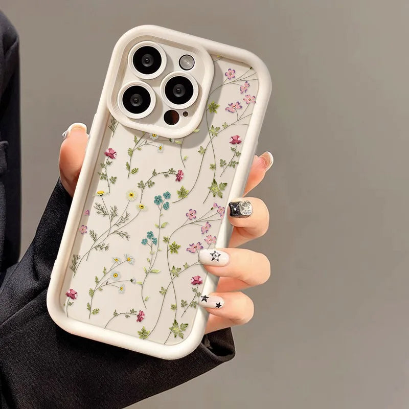Floral Silicone Case For iPhone Shockproof And Non Slip - Smarsty