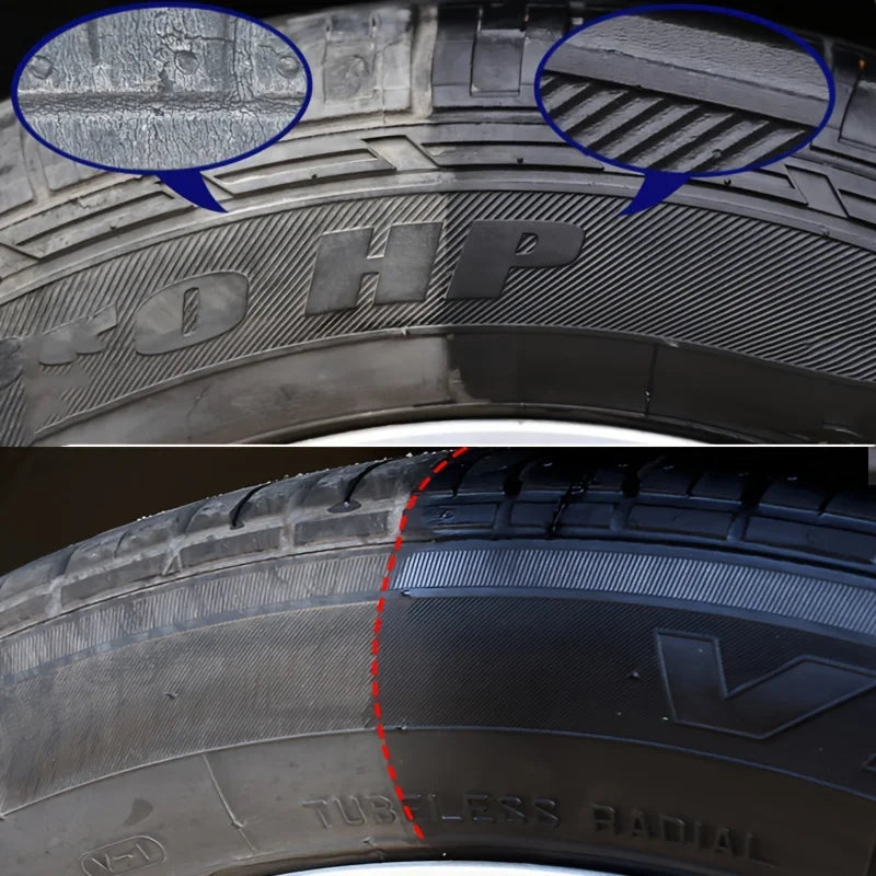 Black Shiny Tire wax - durable, long-lasting protection and repair for all kinds of tires - prevents cracks and whitens - Smarsty