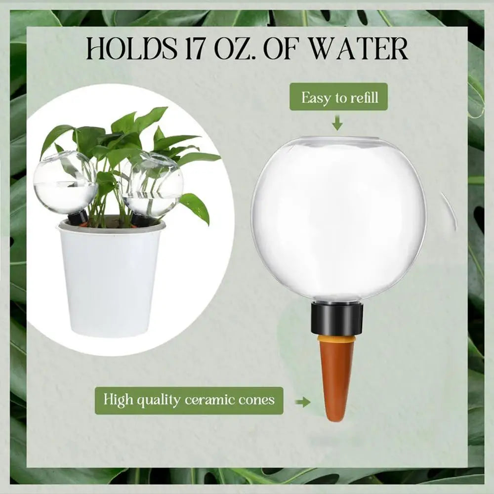 500ML Plant Watering Globes Watering Bulbs Clear Flower Automatic Watering Device Auto Waterer Self-Watering Stakes Irrigation