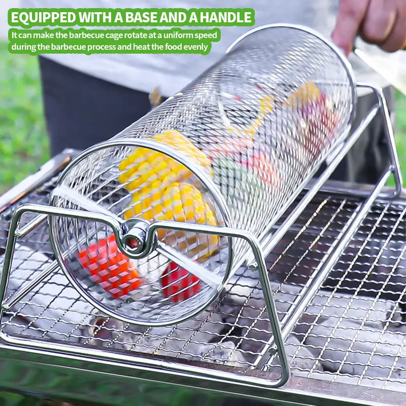 Stainless Steel BBQ Grill Mesh Basket for Perfect Roasting - Smarsty