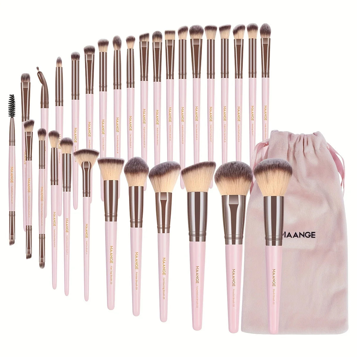 MAANGE 30 Piece Professional Makeup Brush Set with Bag - Smarsty