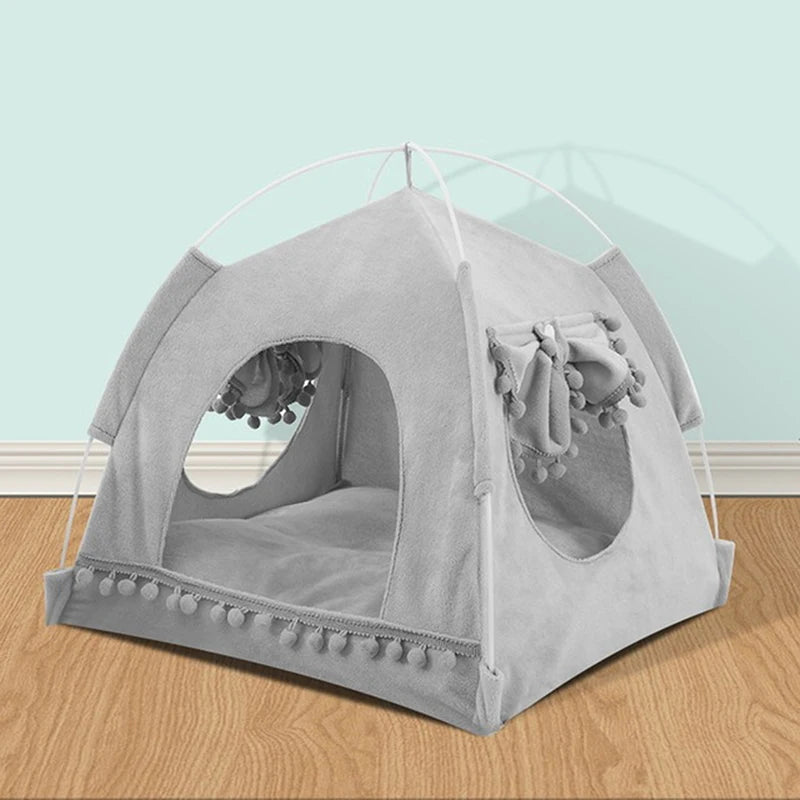 Cute Foldable Cat Bed Tent for Cozy Comfort - Smarsty