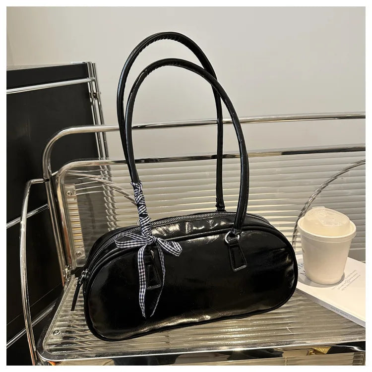 Large Capacity Silver Women Shoulder Bag Daily Use Casual - Smarsty