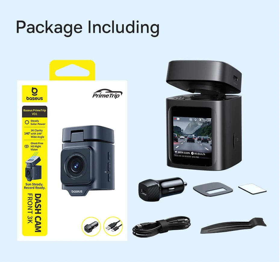 Front And Rear Dash Cam With GPS Galileo 24H Parking - Smarsty