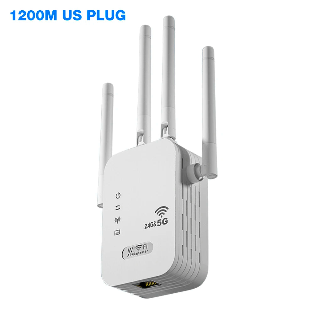 Dual-Band 2.4G 5G WiFi Repeater Signal Booster WiFi Extender 802.11bgn Gigabit Router with WPS EU/US Plug Type WiFi Amplifier - Smarsty