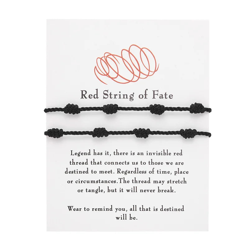 Handmade 7 Knots Red String Bracelet Set for Luck - Smarsty