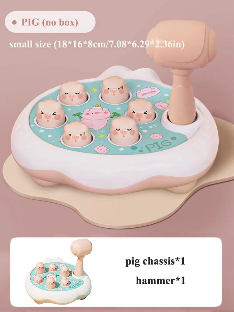 Duck/Frog/Pig Baby Toy Montessori Learning Game Educational Puzzle Gift for 12 24 Months Toddler Boy/Girl with Hammer - Smarsty