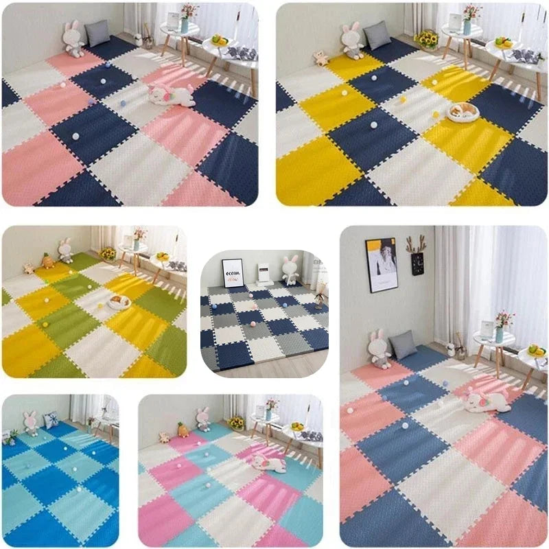 16pcs Foam Baby Play Mat Puzzle Mat Kids Interlocking Exercise Tiles Rugs Puzzle Floor Tiles Toy Carpet Soft Carpet 30*30*1cm by Smarsty