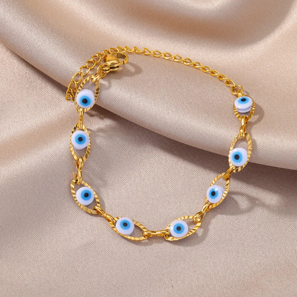 Gothic Rainbow Evil Eye Bracelet for Women - Smarsty