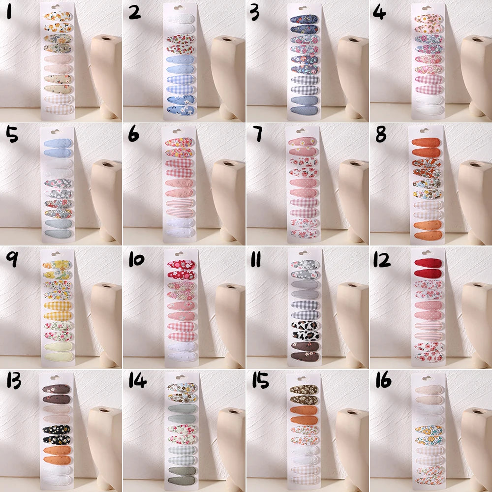 10 Pcs Cotton Alloy Hair Clips for Kids - Smarsty