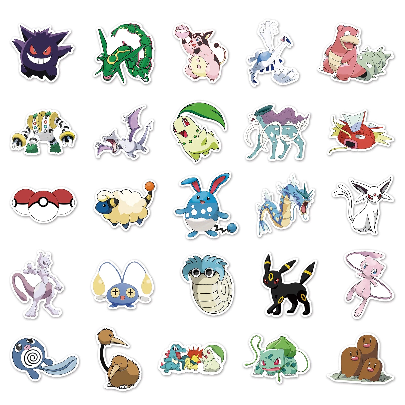 50 Piece Waterproof Pokemon Stickers for DIY Projects - Smarsty