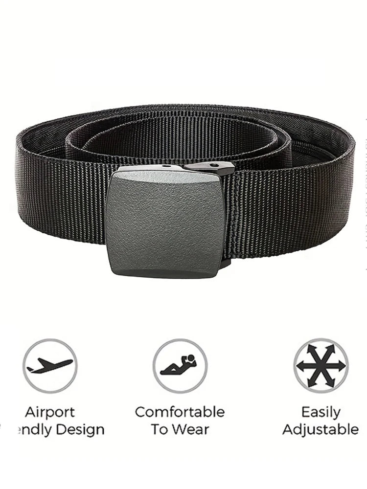 Nylon Tactical Belt with Automatic Buckle Comfortable Lightweight - Smarsty