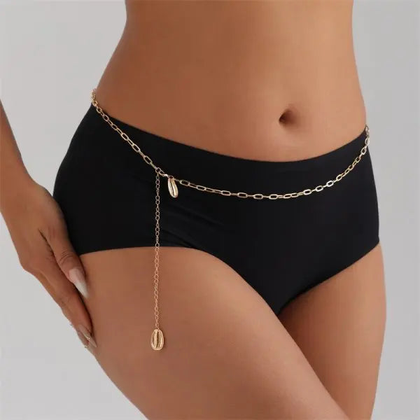 Minimalist Double Layer Metal Belly Chain for Summer - Smarsty