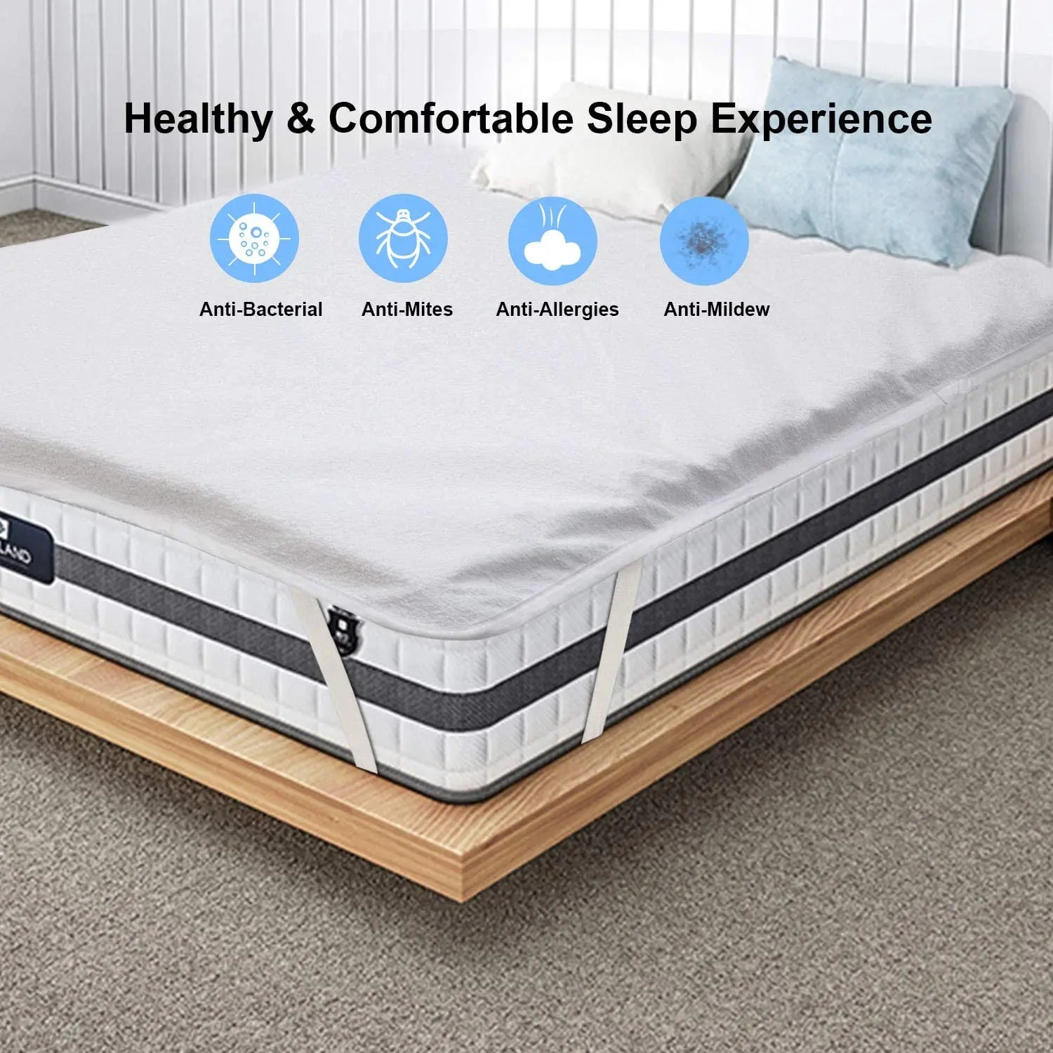 Waterproof Cotton Terry Mattress Cover Sheet Protector - Smarsty