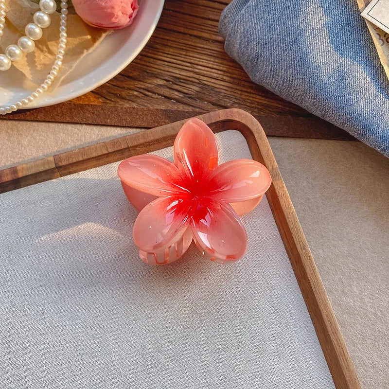 Five-Petal Flower Acrylic Hair Clip for Summer Style - Smarsty