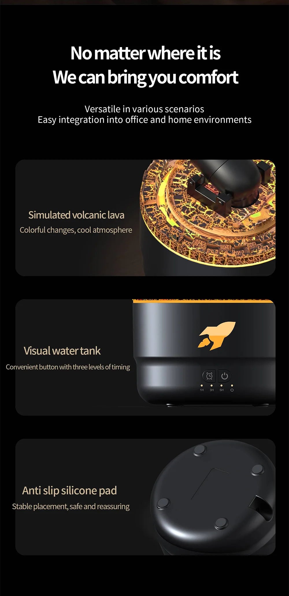 Ultrasound Air Humidifier with Colorful Night Light - Smarsty