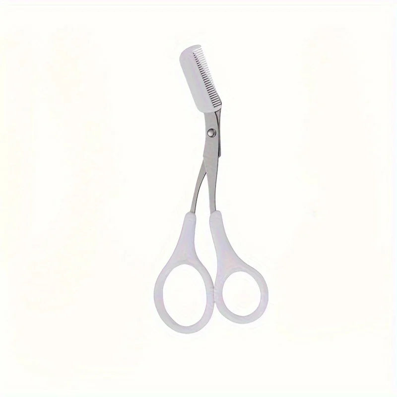 Stainless Steel Eyebrow Trimmer Scissors for Precise Shaping - Smarsty
