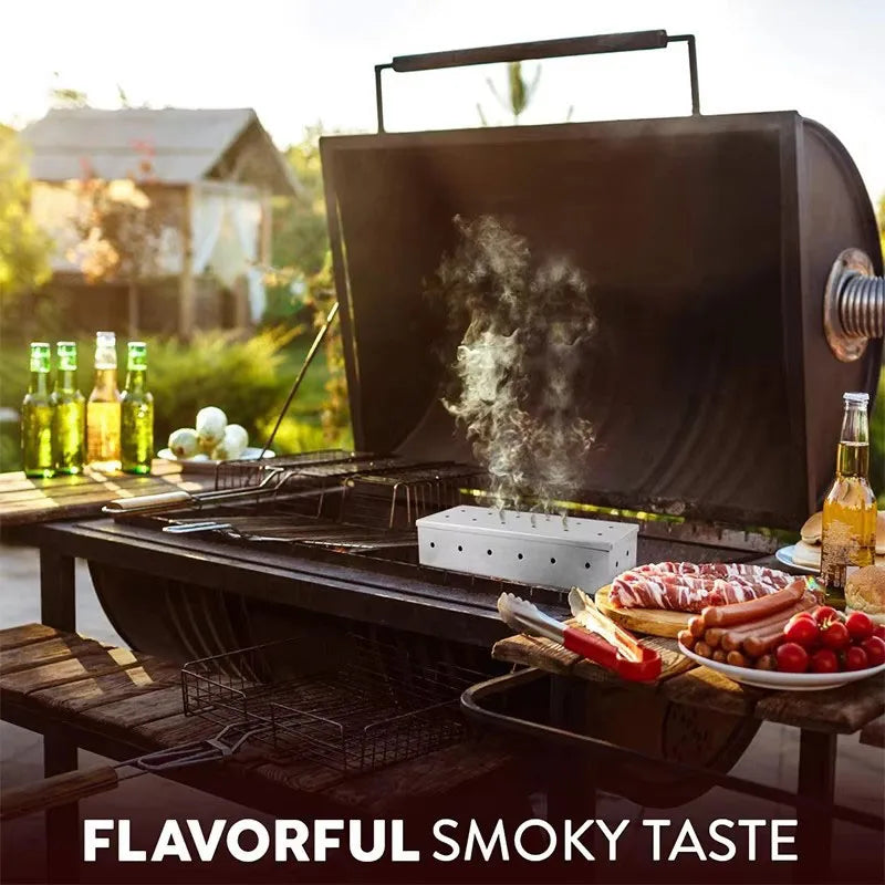 Stainless Steel Smoker Box for Flavorful BBQ Grilling - Smarsty