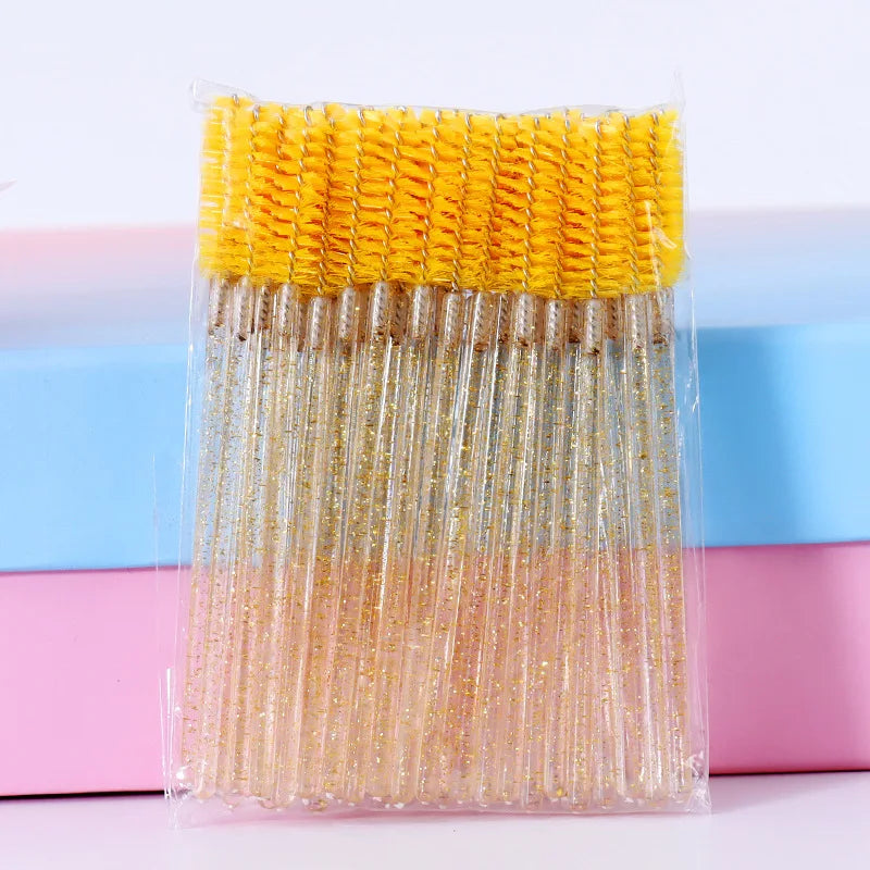 QSTY 50pcs Disposable Eyelash Brush Applicators in 6 Colors - Smarsty