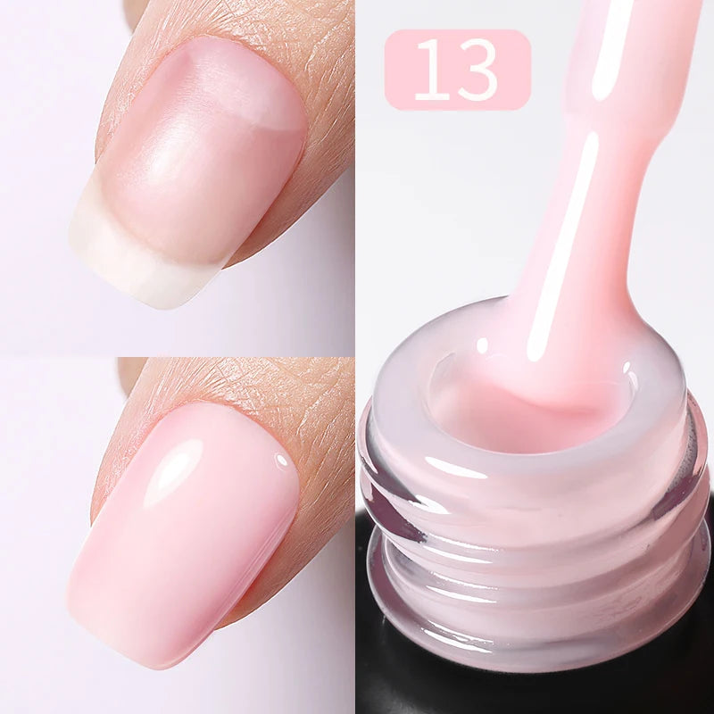Born Pretty Milky Pink Rubber Base Gel Polish 15ml Self Leveling Formula - Smarsty