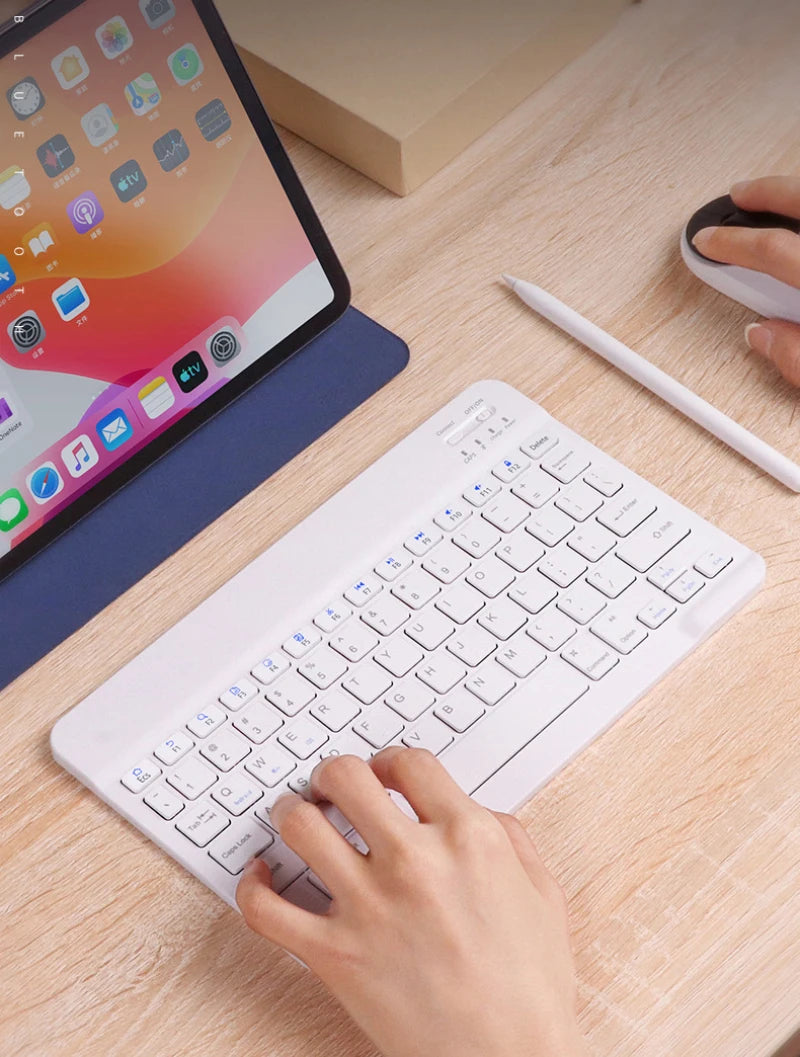 Magnetic Tablet Keyboard for Tablets Bluetooth Rechargeable