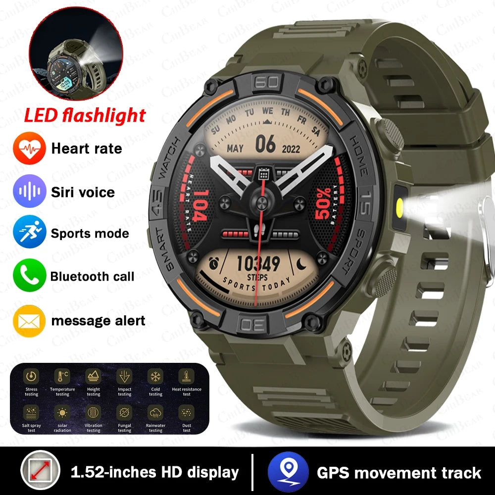 Military Smartwatch for Men with Health Monitoring Features - Smarsty