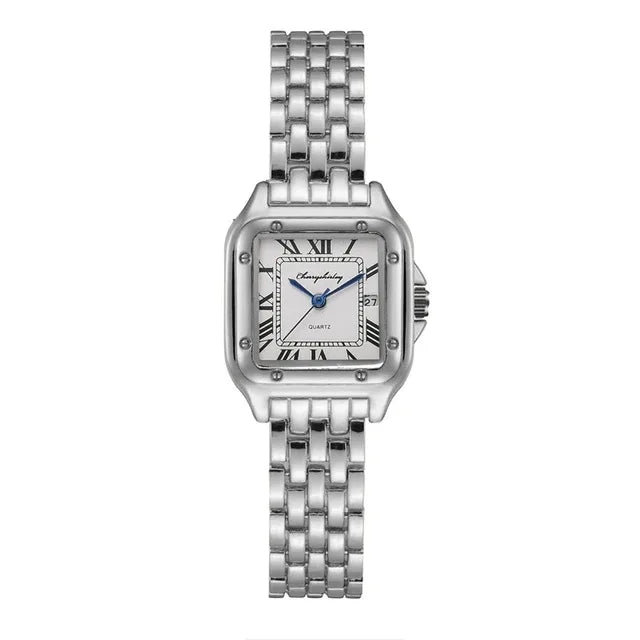 Luxury Stainless Steel Women's Quartz Watch with Calendar - Smarsty