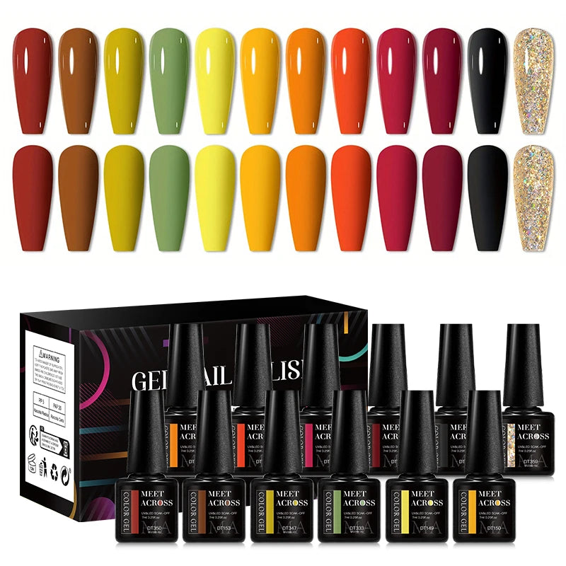 12Pcs Macaron Gel Nail Polish Set For Long Lasting Manicure - Smarsty