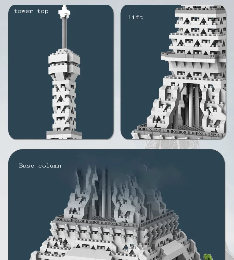 Eiffel Paris Tower Building Block Series Boys and Girls Children's Micro Particle Building Block Assembly Puzzle Toys by Smarsty