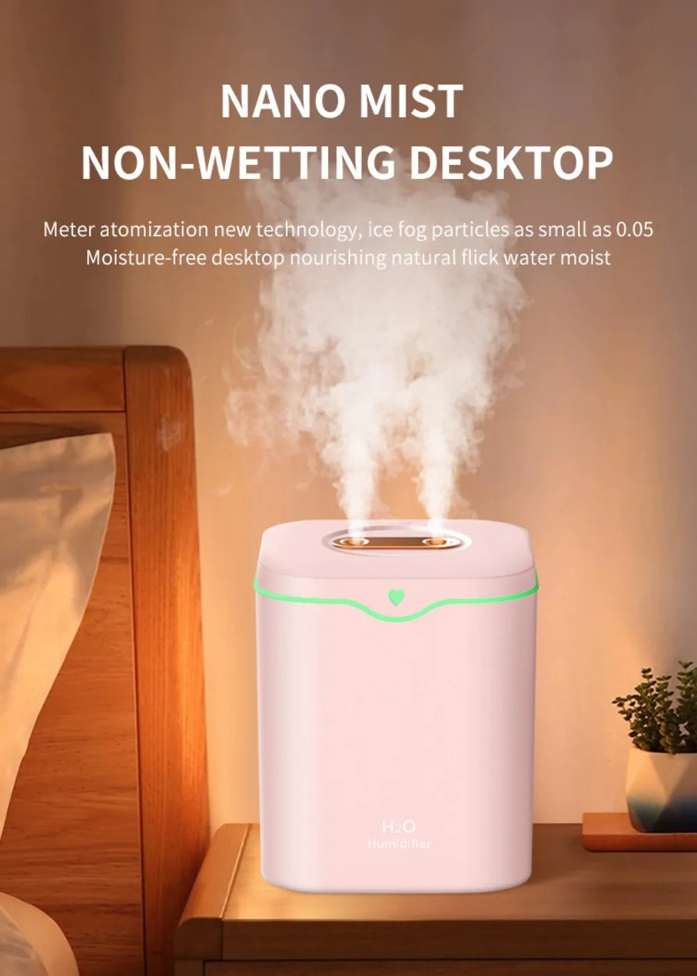Double Spray USB Air Humidifier With Large Capacity - Smarsty