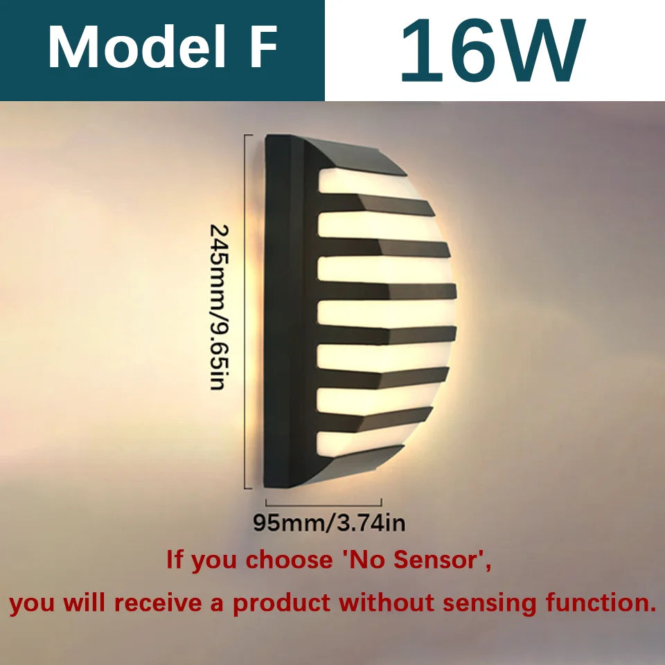LED Outdoor Wall Light with Motion Sensor for Security - Smarsty