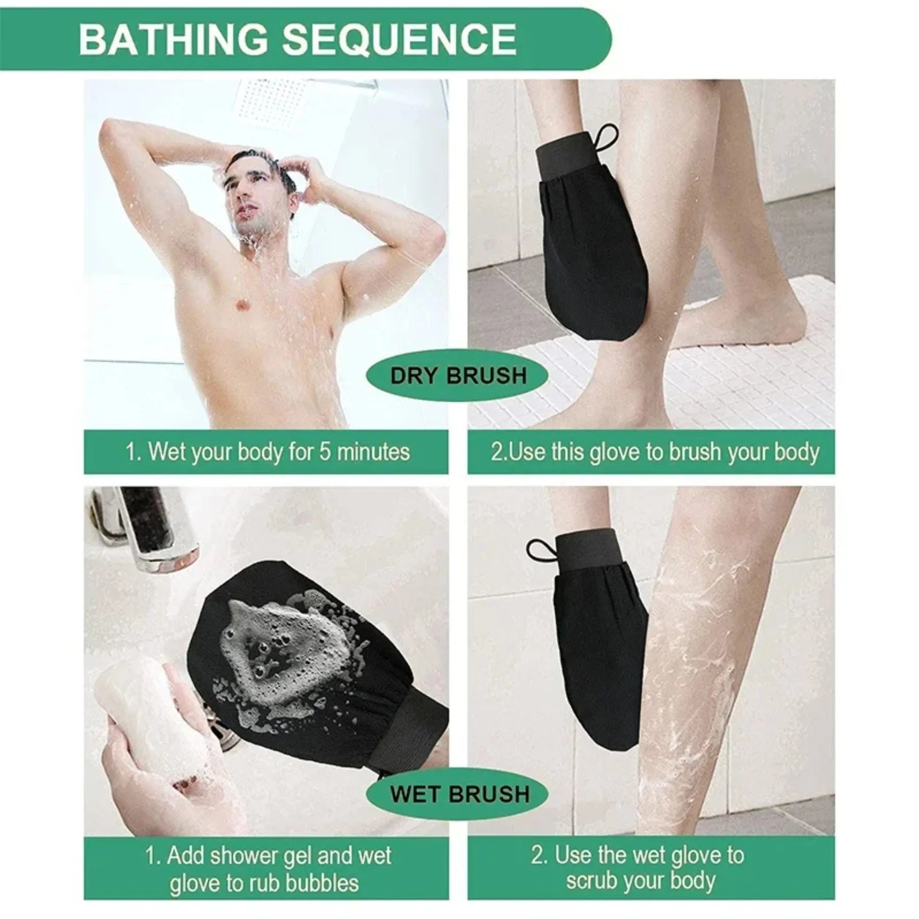 Exfoliating Bath Scrub Gloves for Smooth Skin - Smarsty