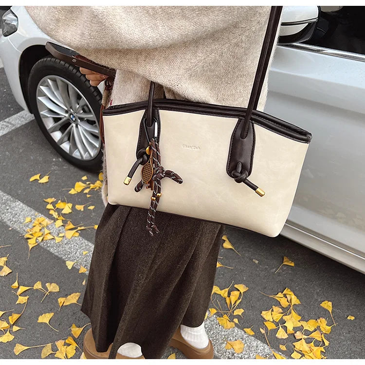 PU Leather Shoulder Bag For Women Versatile Crossbody Tote - Smarsty