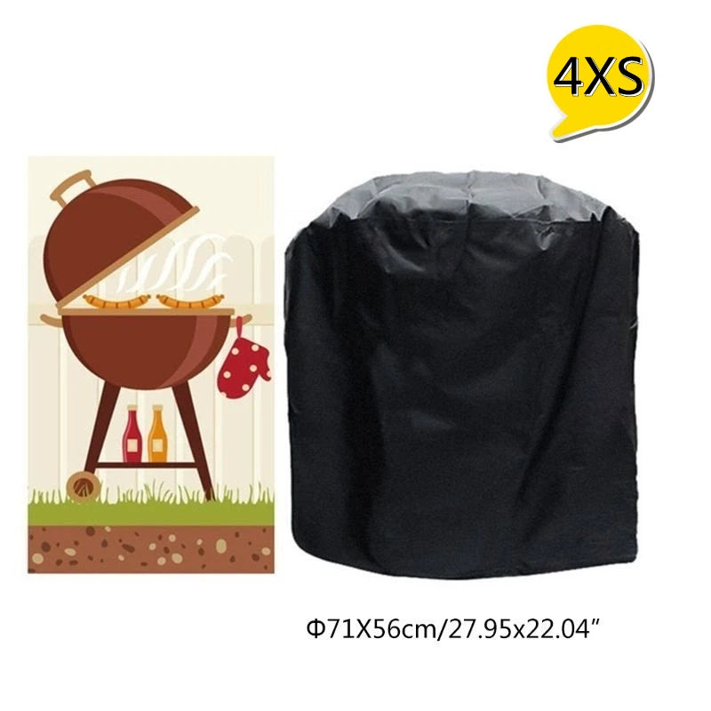 Black Waterproof BBQ Grill Cover for All Seasons - Smarsty