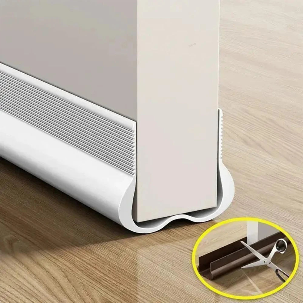 Flexible Door Bottom Sealing Strip Door Gap Soundproofing Wind and Dust Proof Weather Strip Under Door Draft Stopper Tape - Smarsty