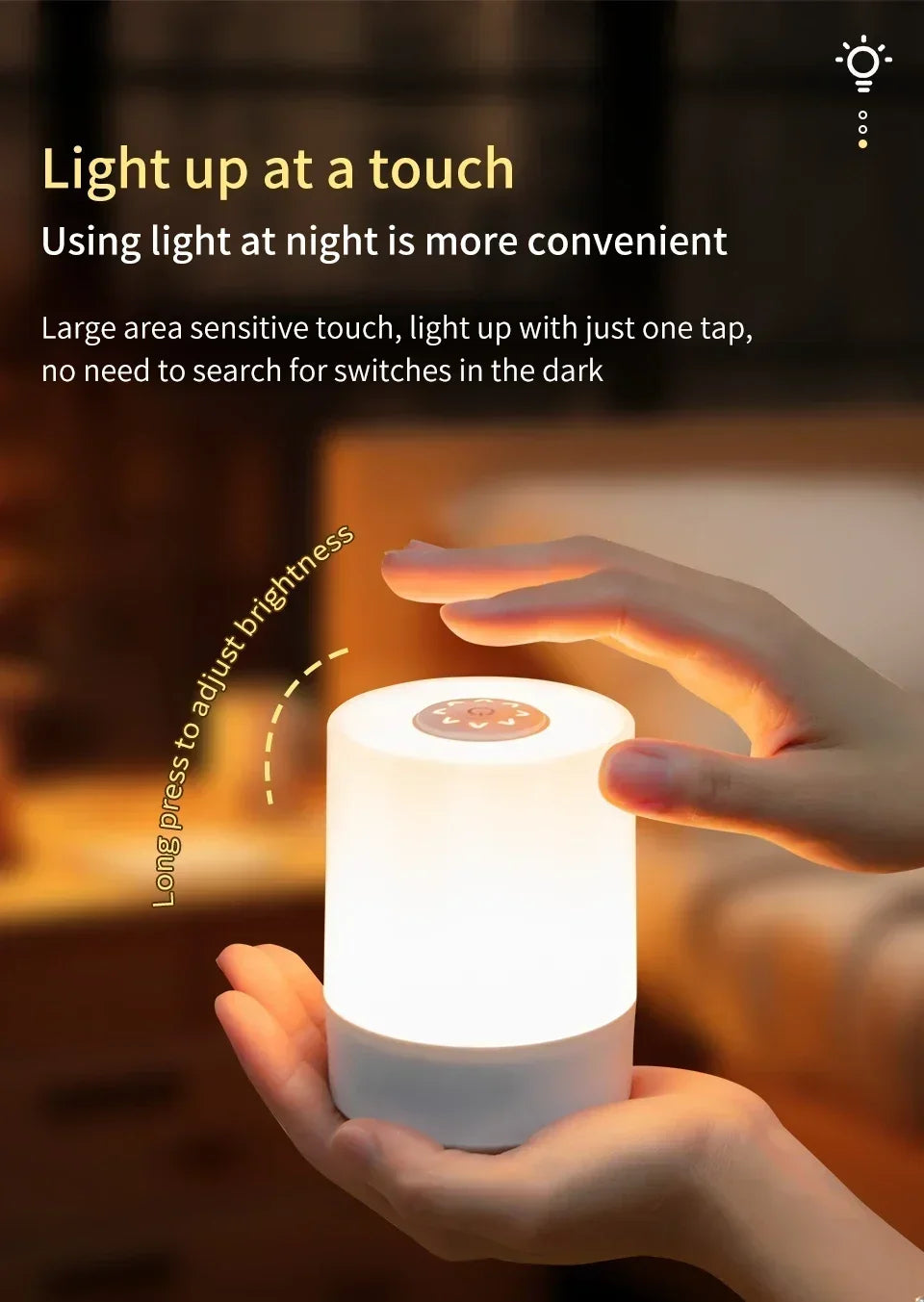 LED Rechargeable Night Lamp with Remote Control - Smarsty