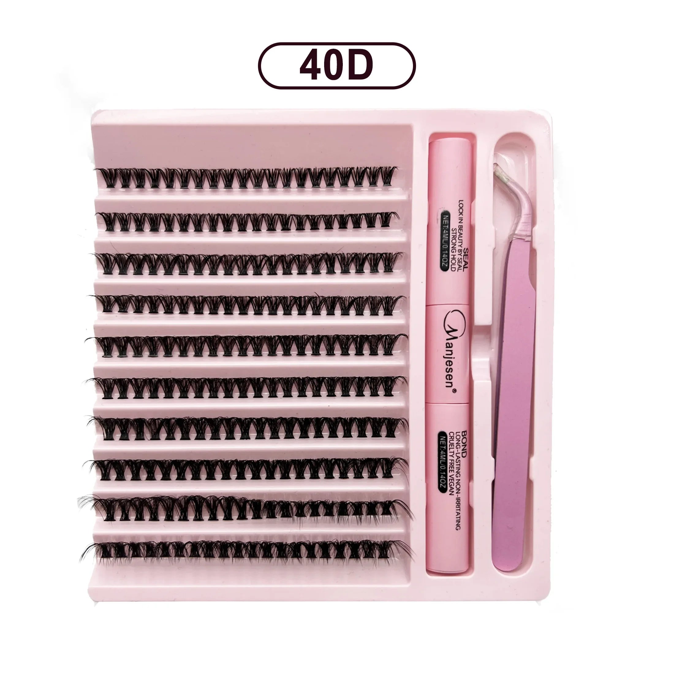 DIY Lashes Extension Kit Eyelashes 200 PCS Clusters Lash Bond and Seal Makeup Tools for Gluing Lashes Gluing Glue Accessories - Smarsty