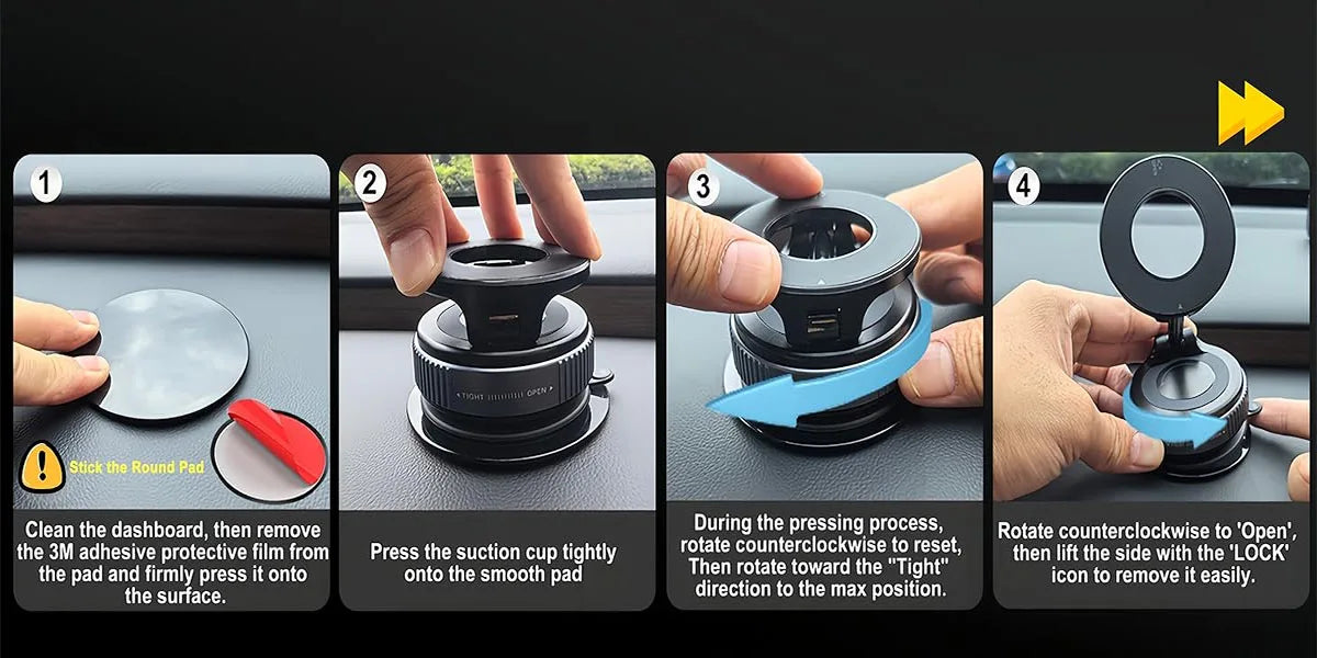 Upgraded Magnetic Car Phone Holder With 360 Rotation - Smarsty