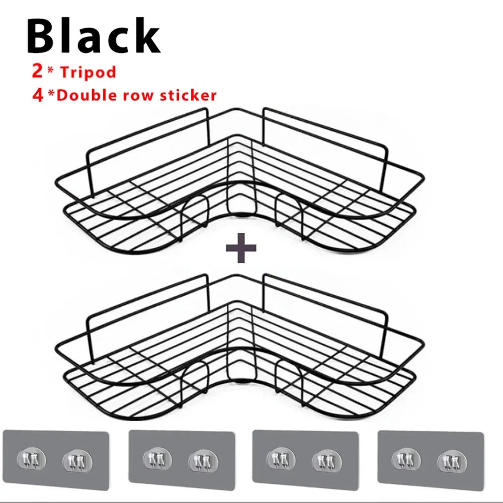 Corner Bathroom Shelf Wall Mounted No-Drill Organizer - Smarsty