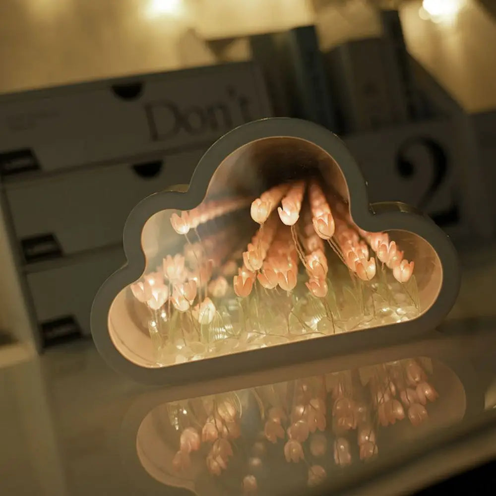 Handmade Tulip Flower LED Night Light for Bedroom Decor - Smarsty