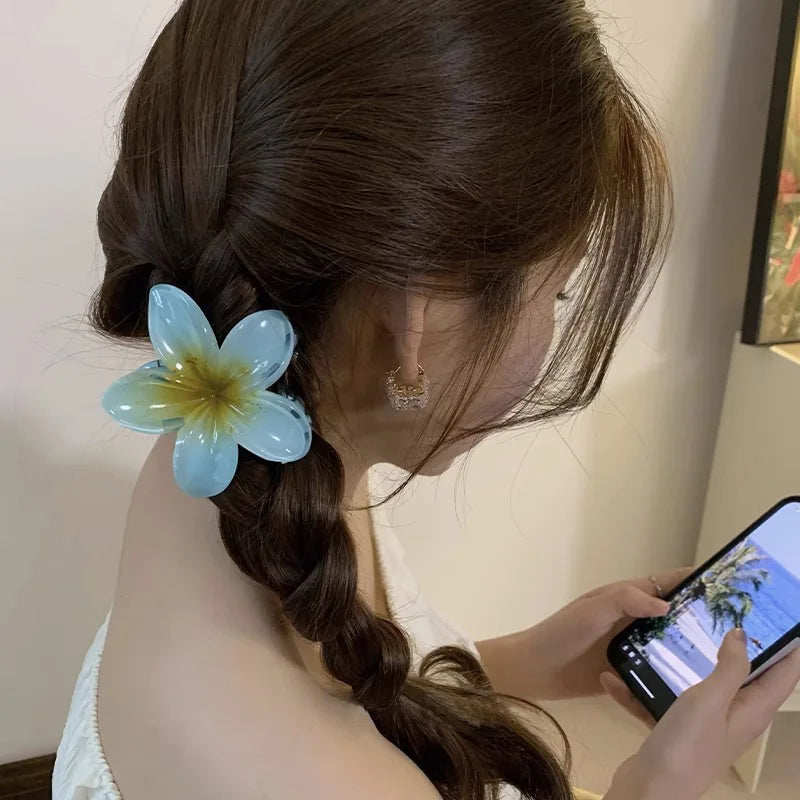 Hawaiian Gradient Hair Clips Flower Beach Vacation Style - Smarsty