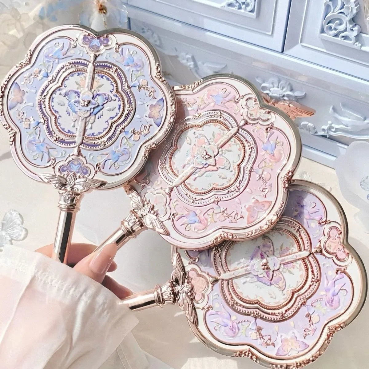 Flower Knows Handheld Mirror Moonlight Mermaid Design - Smarsty