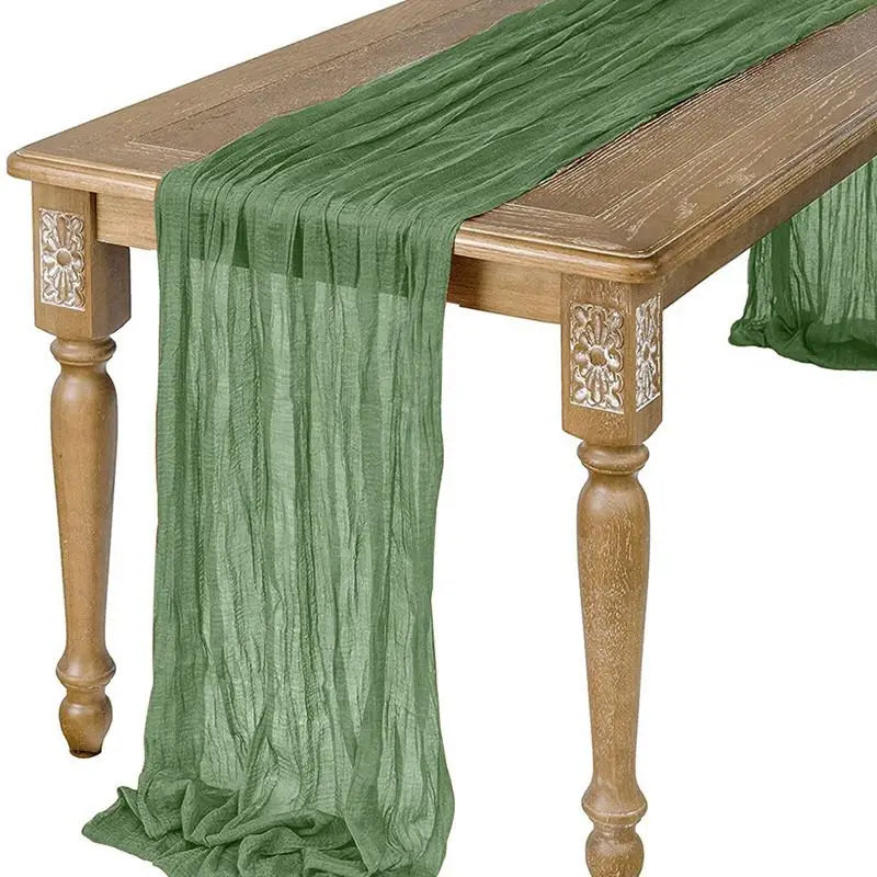 Semi-Sheer Gauze Table Runner for Vintage Weddings - Smarsty