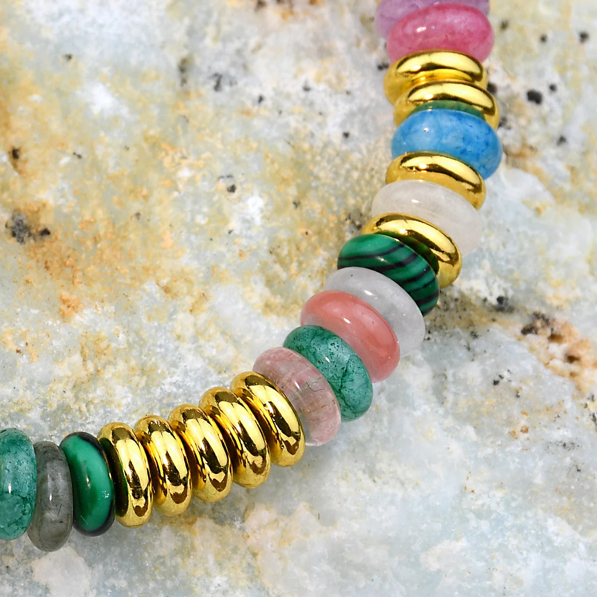 Colorful Natural Stone Beaded Bracelet for Women - Smarsty