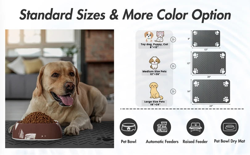 Waterproof Pet Feeding Mat with Quick Dry Feature - Smarsty