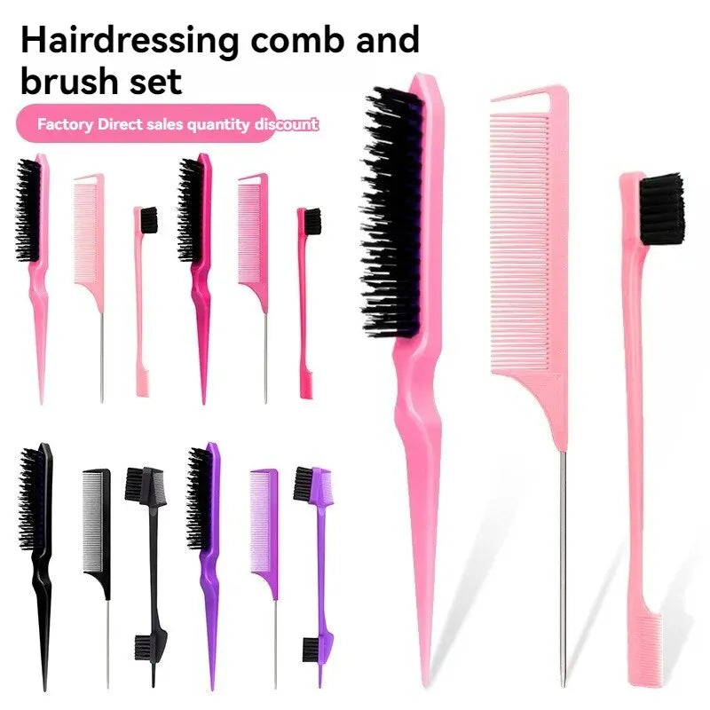 Three-Piece Hair Comb Set for Styling and Precision - Smarsty