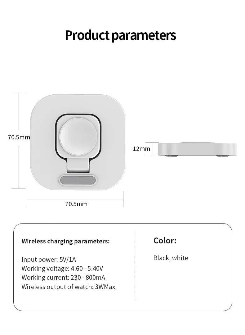 Magnetic Wireless Watch Charger Dock For Smartwatch S8 Ultra - Smarsty