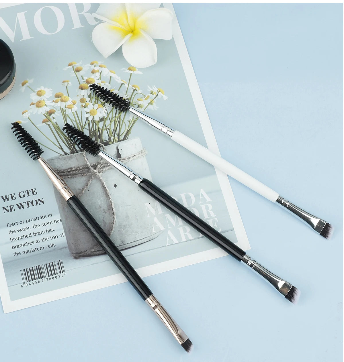 Dual Ended Eyebrow Brush With Spoolie For Perfect Brows - Smarsty