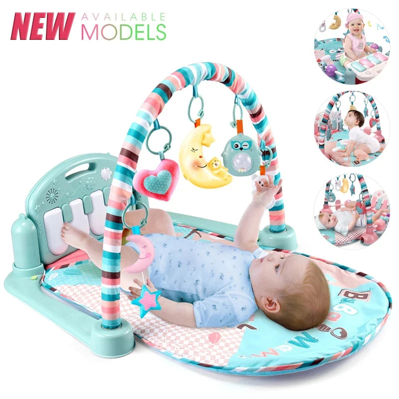 Baby Fitness Stand Music Play Gym Activity Toys Newborn Piano Crawling Blanket Pedal Game Pad Early Education 0-36 Months Gifts by Smarsty